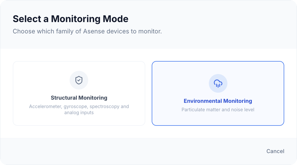 Select a Monitoring Mode